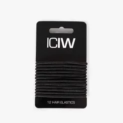 ICANIWILL ICIW 12-Pack Sport Hair Ties, Black