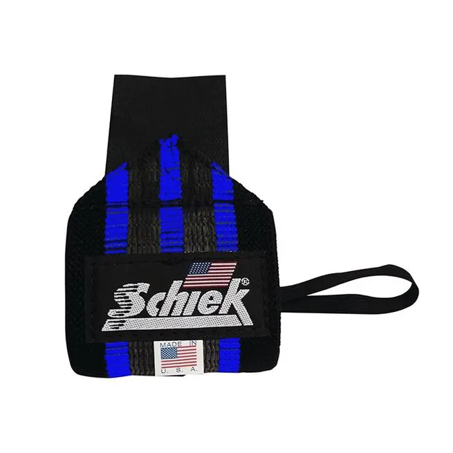 Schiek 18 Inch Heavy Duty Rubber Reinforced Wrist Wraps, Black/Blue 3 Schiek 18 Inch Heavy Duty Rubber Reinforced Wrist Wraps, Black/Blue