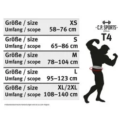 C.P. SPORTS Lifting Belt, Black -Udstyr og tilbehør butik 1089 56R Lifting Belt Black sizes 0520