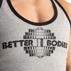 Better Bodies Old School Rib T-Back, Light Grey Melange -Udstyr og tilbehør butik 111103903R Better Bodies Old School Rib T Back Light Grey Melange 04 aug21