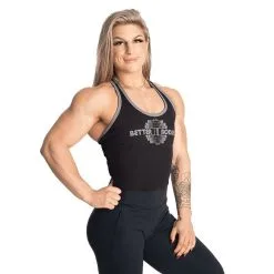 Better Bodies Old School Rib T-Back, Light Grey Melange -Udstyr og tilbehør butik 111103999R Better Bodies Old School Rib T Back Black 02 aug21