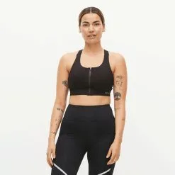 Röhnisch Zip Up Sportsbra, Black