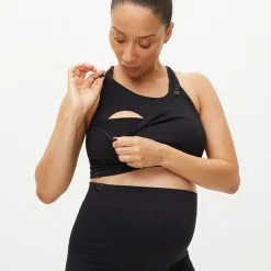Röhnisch Maternity Seamless Rib Sportsbra, Black