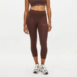 Röhnisch Flattering High Waist 7/8 Tights, Deep Mahogany