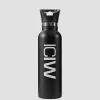 ICANIWILL Stainless Steel Water Bottle 600 Ml, Black/White -Udstyr og tilbehør butik 11220 001 ICANIWILL Stainless Steel Water Bottle 600 ml Black White 01 0321