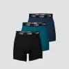 ICANIWILL Boxer 3-Pack, Black/Teal