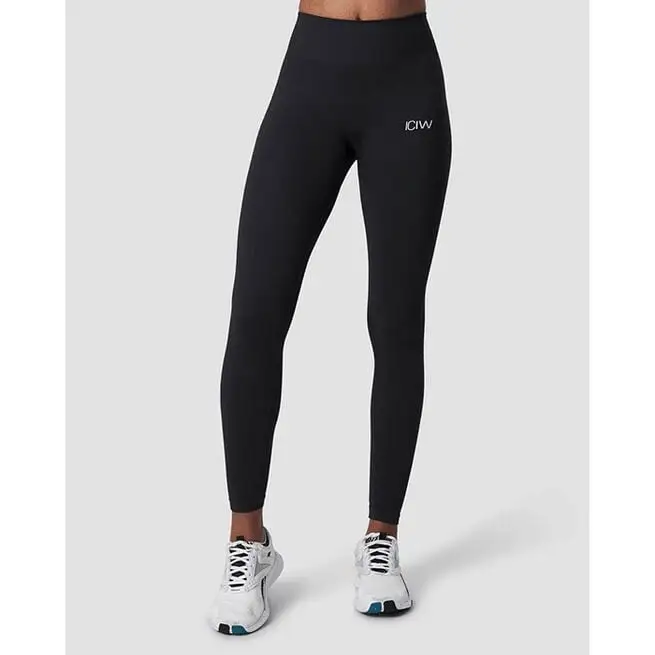 ICANIWILL Ribbed Define Seamless Tights, Black 3 ICANIWILL Ribbed Define Seamless Tights, Black