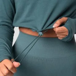 ICANIWILL Define Cropped 1/4 Zip Adjustable, Jungle Green -Udstyr og tilbehør butik 11919 051R ICANIWILL Define Cropped Zip Adjustable Jungle Green 4 0821