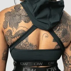 ICANIWILL Ultimate Training Hoodie Sports Bra, Deep Green -Udstyr og tilbehør butik 11973 017R ICANIWILL UltimateTraining Hoodie Sports Bra DeepGreen 0322 2