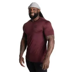 Better Bodies Essex Stripe Tee, Maroon Melange