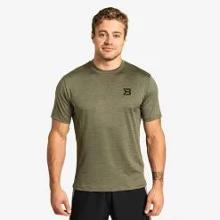 Better Bodies Essex Stripe Tee, Wash Green Melange