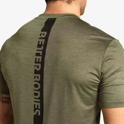 Better Bodies Essex Stripe Tee, Wash Green Melange -Udstyr og tilbehør butik 120953666r essex stripe tee wash green melange 3 2