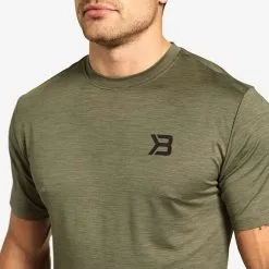 Better Bodies Essex Stripe Tee, Wash Green Melange -Udstyr og tilbehør butik 120953666r essex stripe tee wash green melange 4 3