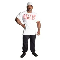 Better Bodies Basic Tapered Tee, White/Red 11 Better Bodies Basic Tapered Tee, White/Red -Udstyr og tilbehør butik 121050002R Better Bodies Basic Tapered Tee White Red 05 0922