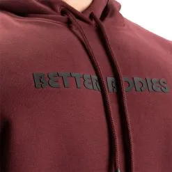 Better Bodies Logo Hoodie V2, Maroon -Udstyr og tilbehør butik 121058393R Better Bodies Logo Hoodie V2 Maroon 04 1022