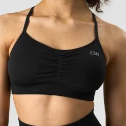 ICANIWILL Scrunch Seamless Sports Bra, Black -Udstyr og tilbehør butik 13011 001R ICIW Scrunch Seamless Sports Bra Black 03 0622
