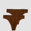 ICANIWILL Everyday Seamless Thong 2-pack, Cinnamon -Udstyr og tilbehør butik 13012 243R ICIW Everyday Seamless Thong 2 pack Cinnamon 01 juli22