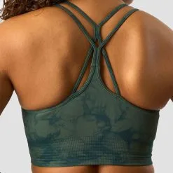ICANIWILL Define Seamless Tie Dye Sports Bra, Dark Green Melange -Udstyr og tilbehør butik 13023 103R ICANIWILL Define Seamless Tie Dye Sports Bra Dark Green Melange 04 1122