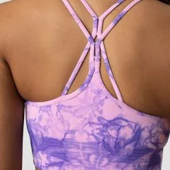 ICANIWILL Define Seamless Tie Dye Sports Bra, Purple Breeze -Udstyr og tilbehør butik 13023 259R ICANIWILL Define Seamless Tie Dye Sports Bra Purple Breeze 04 0522