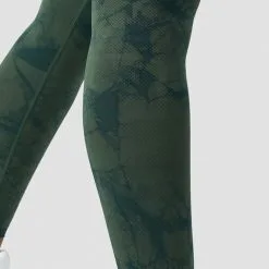 ICANIWILL Define Seamless Tie Dye Tights, Dark Green Melange -Udstyr og tilbehør butik 13024 103R ICANIWILL Define Seamless Tie Dye Tights Dark Green Melange 04 1122