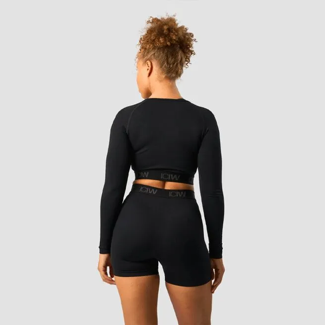ICANIWILL Define Seamless Long Sleeve Crop Top, Black 4 ICANIWILL Define Seamless Long Sleeve Crop Top, Black - Billede 2