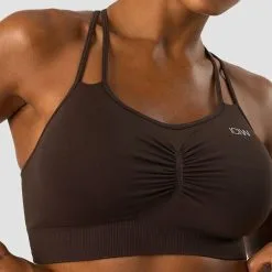 ICANIWILL Define Seamless Scrunch Sports Bra, Dark Brown -Udstyr og tilbehør butik 13036 284R ICANIWILL Define Seamless Scrunch Sports Bra Dark Brown 04 0123