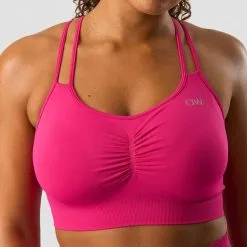 ICANIWILL Define Seamless Scrunch Sports Bra, Bright Pink -Udstyr og tilbehør butik 13036 287R ICANIWILL Define Seamless Scrunch Sports Bra Bright Pink 03 1222