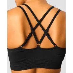 ICANIWILL Ribbed Define Seamless Strappy Bra, Black -Udstyr og tilbehør butik 13057 001R ICIW Ribbed Define Seamless Strappy Bra Black 04 aug22