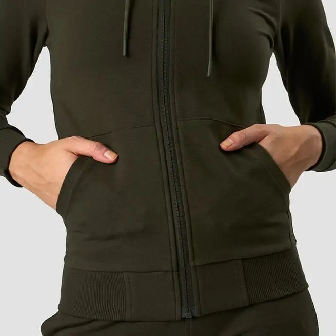 ICANIWILL Activity Zip Hoodie, Dark Army Green 6 ICANIWILL Activity Zip Hoodie, Dark Army Green - Billede 4