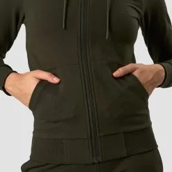 ICANIWILL Activity Zip Hoodie, Cinnamon -Udstyr og tilbehør butik 13063 270R ICANIWILL Activity Zip Hoodie Dark Army Green 04 0922 3