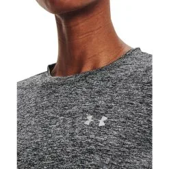 Under Armour Tech LS Crew Twist, Black -Udstyr og tilbehør butik 1307486 001 COLLAR