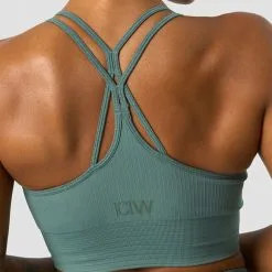 ICANIWILL Ribbed Define Seamless Sports Bra, Sea Green -Udstyr og tilbehør butik 13075 286R ICANIWILL Ribbed Define Seamless Sports Bra Sea Green 04 1222