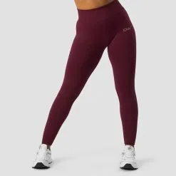 ICANIWILL Ribbed Define Seamless Tights, Dark Burgundy