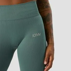 ICANIWILL Ribbed Define Seamless Tights, Sea Green -Udstyr og tilbehør butik 13076 286R ICANIWILL Ribbed Define Seamless Tights Sea Green 03 1222