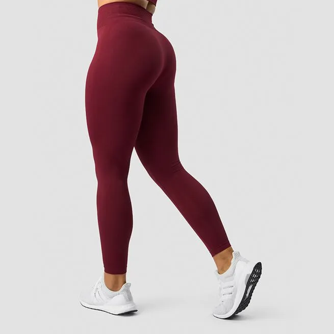 ICANIWILL Define Seamless Tights, Burgundy 4 ICANIWILL Define Seamless Tights, Burgundy - Billede 2