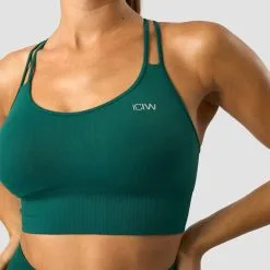 ICANIWILL Define Seamless Sports Bra, Dark Green Melange -Udstyr og tilbehør butik 13107 103R ICANIWILL Define Seamless Sports Bra Dark Green Melange 03 0922