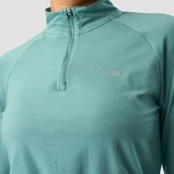 ICANIWILL Define Cropped 1/4 Zip Adjustable, Mineral Green -Udstyr og tilbehør butik 13109 278R ICANIWILL Define Cropped 1 4 Zip Adjustable Mineral Green 03 0922