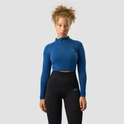 ICANIWILL Define Cropped 1/4 Zip, Dark Navy