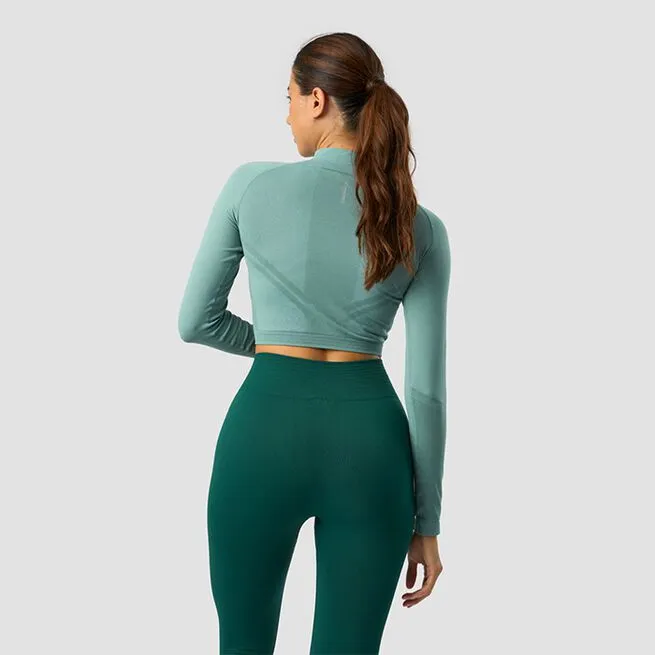 ICANIWILL Define Cropped 1/4 Zip, Mineral Green 4 ICANIWILL Define Cropped 1/4 Zip, Mineral Green - Billede 2