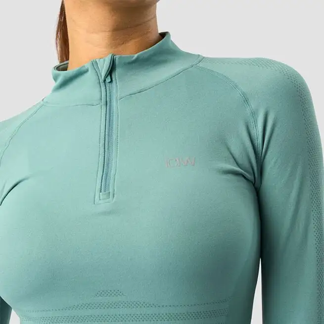 ICANIWILL Define Cropped 1/4 Zip, Mineral Green 5 ICANIWILL Define Cropped 1/4 Zip, Mineral Green - Billede 3