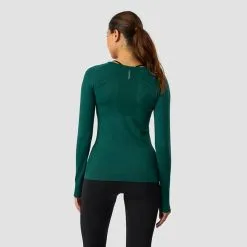 ICANIWILL Everyday Seamless LS, Dark Green Melange -Udstyr og tilbehør butik 13112 103R ICANIWILL Everyday Seamless LS Dark Green Melange 02 0922