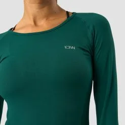 ICANIWILL Everyday Seamless LS, Dark Green Melange -Udstyr og tilbehør butik 13112 103R ICANIWILL Everyday Seamless LS Dark Green Melange 03 0922