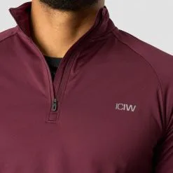 ICANIWILL Ultimate Training 1/4 Zip, Burgundy -Udstyr og tilbehør butik 13117 006R ICANIWILL Ultimate Training 1 4 Zip Burgundy 03 1122