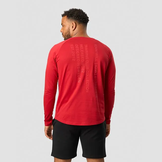 ICANIWILL Training Club Raglan Long Sleeve, Red 4 ICANIWILL Training Club Raglan Long Sleeve, Red - Billede 2