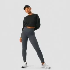 ICANIWILL Nimble Cropped Crewneck, Black -Udstyr og tilbehør butik 13131 001R ICANIWILL Nimble Cropped Crewneck Black 04 dec22
