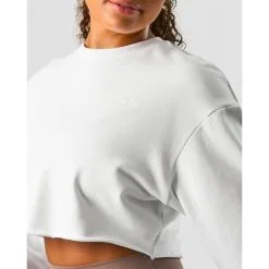 ICANIWILL Nimble Cropped Crewneck, White -Udstyr og tilbehør butik 13131 002R ICANIWILL Nimble Cropped Crewneck White 03 dec22