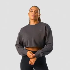 ICANIWILL Nimble Cropped Crewneck, Clay