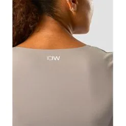 ICANIWILL Nimble Soft Cropped T-shirt, Greige -Udstyr og tilbehør butik 13139 200R ICANIWILL Nimble Soft Cropped T shirt Greige 04 dec22