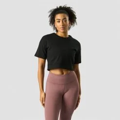 ICANIWILL Stance Cropped T-shirt, Light Mauve -Udstyr og tilbehør butik 13181 001R ICANIWILL Stance Cropped T shirt Black 01 feb23