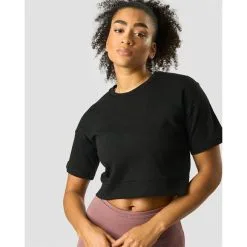 ICANIWILL Stance Cropped T-shirt, Beige -Udstyr og tilbehør butik 13181 001R ICANIWILL Stance Cropped T shirt Black 03 feb23 1